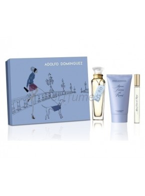 perfume Adolfo Dominguez Estuche Agua Fresca de Rosas edt 120ml + Body Milk 100ml + Mini 10ml - colonia de mujer