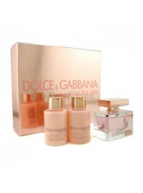 perfume Dolce Gabbana Set Rose The One edp 75ml + Body Milk 100ml + Gel 100ml - colonia de mujer