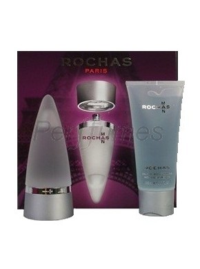 perfume Rochas Set Man edt 100ml + Gel 200ml - colonia de hombre