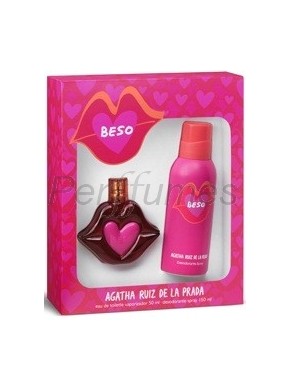 perfume Agatha Ruiz de la Prada Beso edt 50ml + Deo Spray 150ml - colonia de mujer