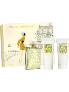 perfume Adolfo Dominguez Azahar edt 100ml + Gel 100ml + Body 100ml - colonia de mujer