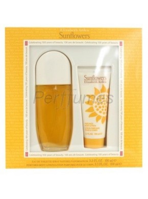 perfume Elizabeth Arden Sunflowers edt 100ml + Body Milk 100ml - colonia de mujer