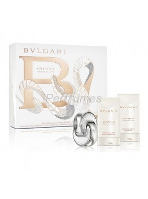 perfume Bvlgari Omnia Crystalline edt 40ml + Body Milk 75ml + Gel 75ml - colonia de mujer