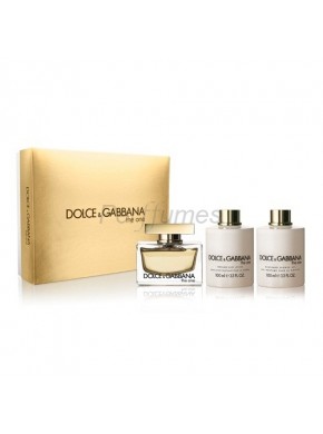 perfume Dolce Gabbana The One edp 75ml + Body Lotion 100ml + Gel 100ml - colonia de mujer