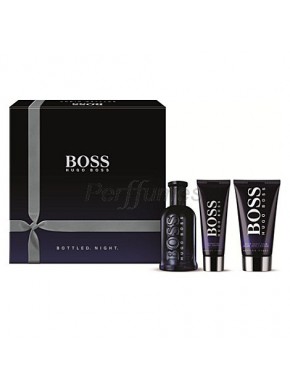 perfume Hugo Boss Bottled Night edt 100ml + Gel 50ml + After Shave 75ml - colonia de hombre