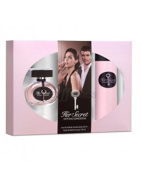 perfume Antonio Banderas Her Secret edt 50ml + Deo Spray 150ml - colonia de mujer