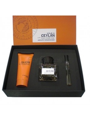 perfume Adolfo Dominguez Viaje a Ceylan edt 100ml + After Shave 100ml + Mini 10ml - colonia de hombre