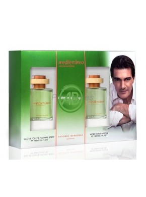 perfume Antonio Banderas Mediterraneo edt 100ml + After Shave 100ml - colonia de hombre