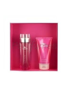 perfume Lacoste Touch of Pink edt 90ml + Body Milk 150ml - colonia de mujer