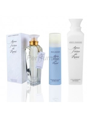 perfume Adolfo Dominguez Agua Fresca de Rosas edt 120ml + Leche Hidratante 500ml + Desodorante 150ml - colonia de mujer